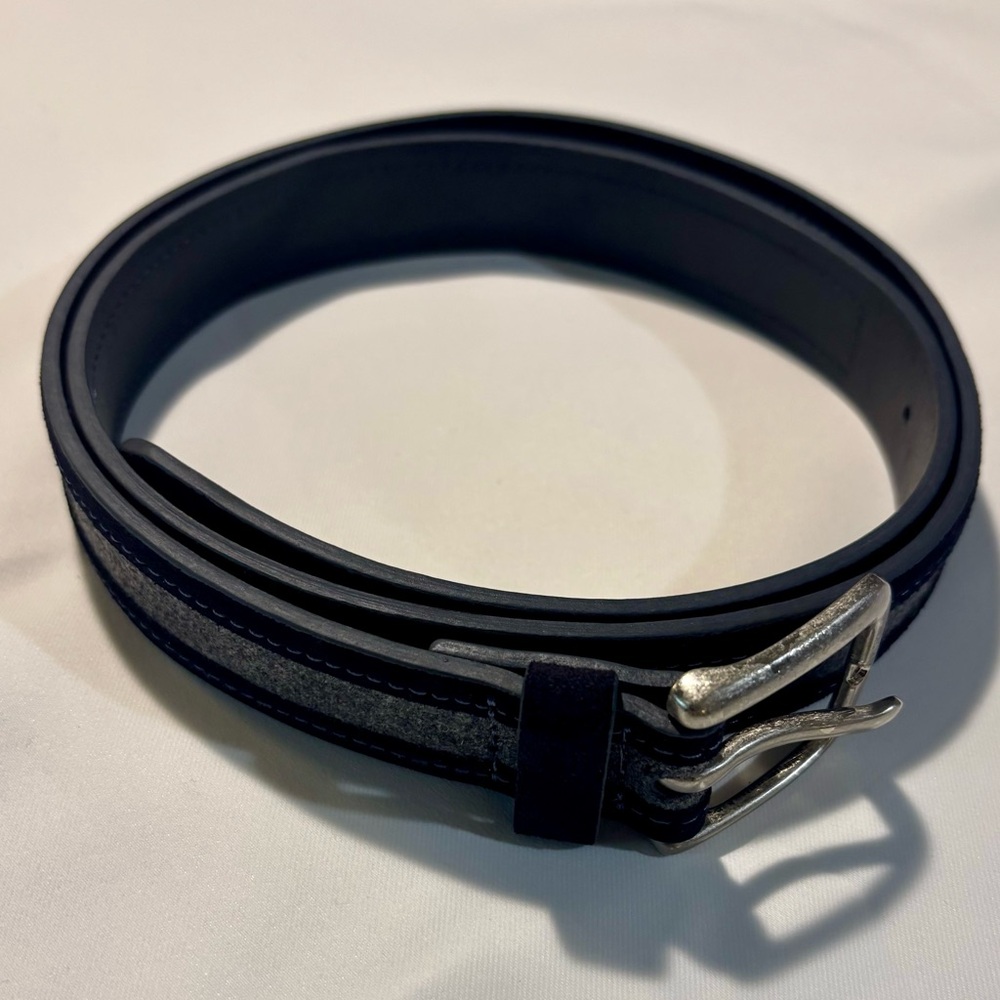 Source Unknown Navy and Gray Men's Belt